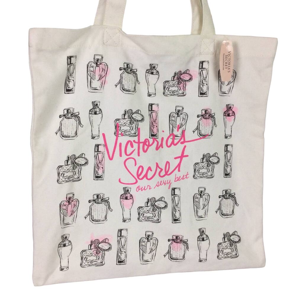 Victoria Secrets Our Sexy Best White Double Handle Tote